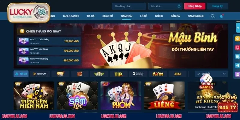 Chuyên mục game bài thu hút đông đảo hội viên cá cược